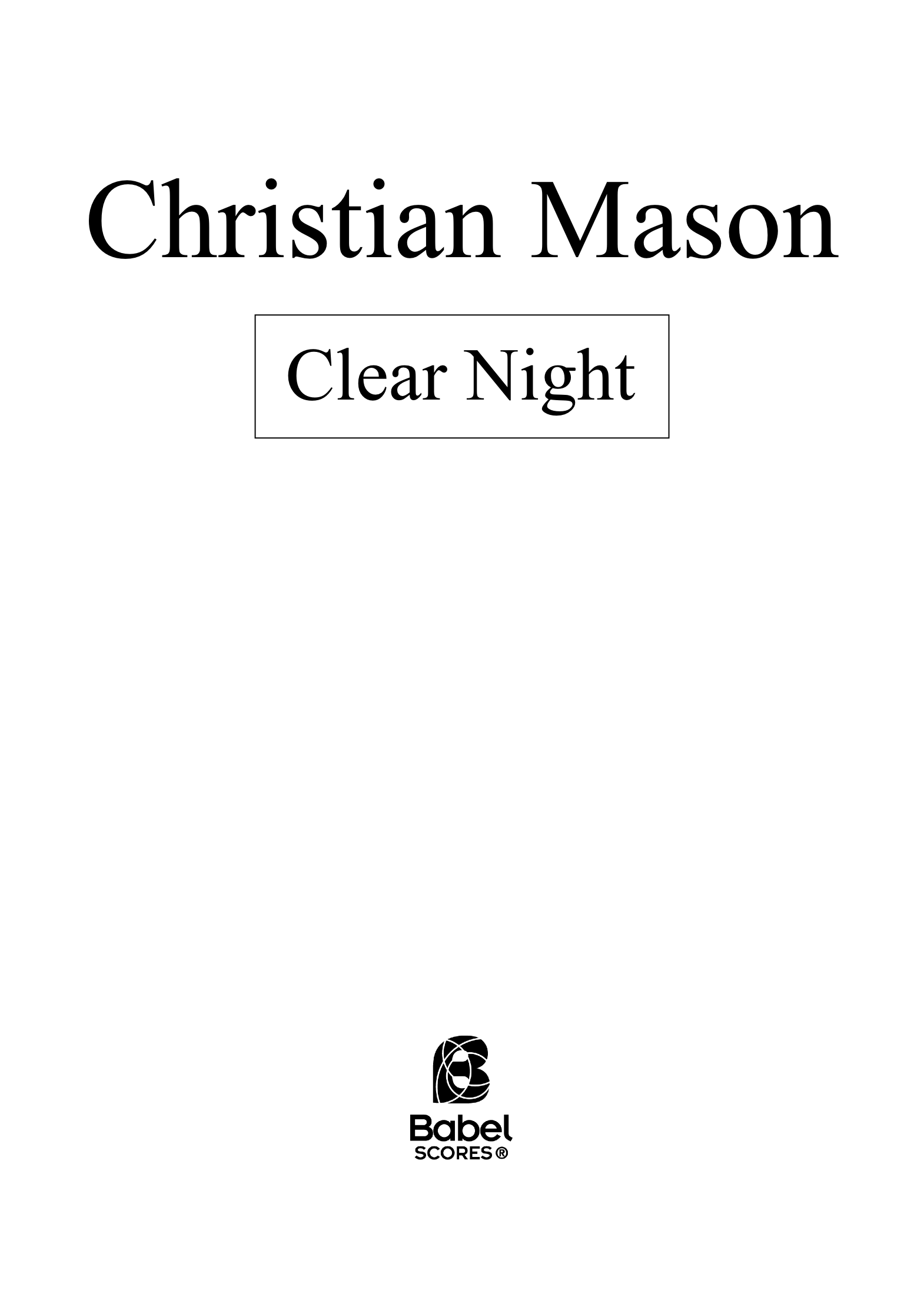 Clear Night Mason_ z